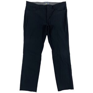 Copper Oak 36x32 Black Performance Chino Pants Stretch Travel Work Golf Trousers